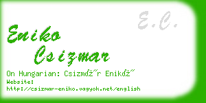 eniko csizmar business card